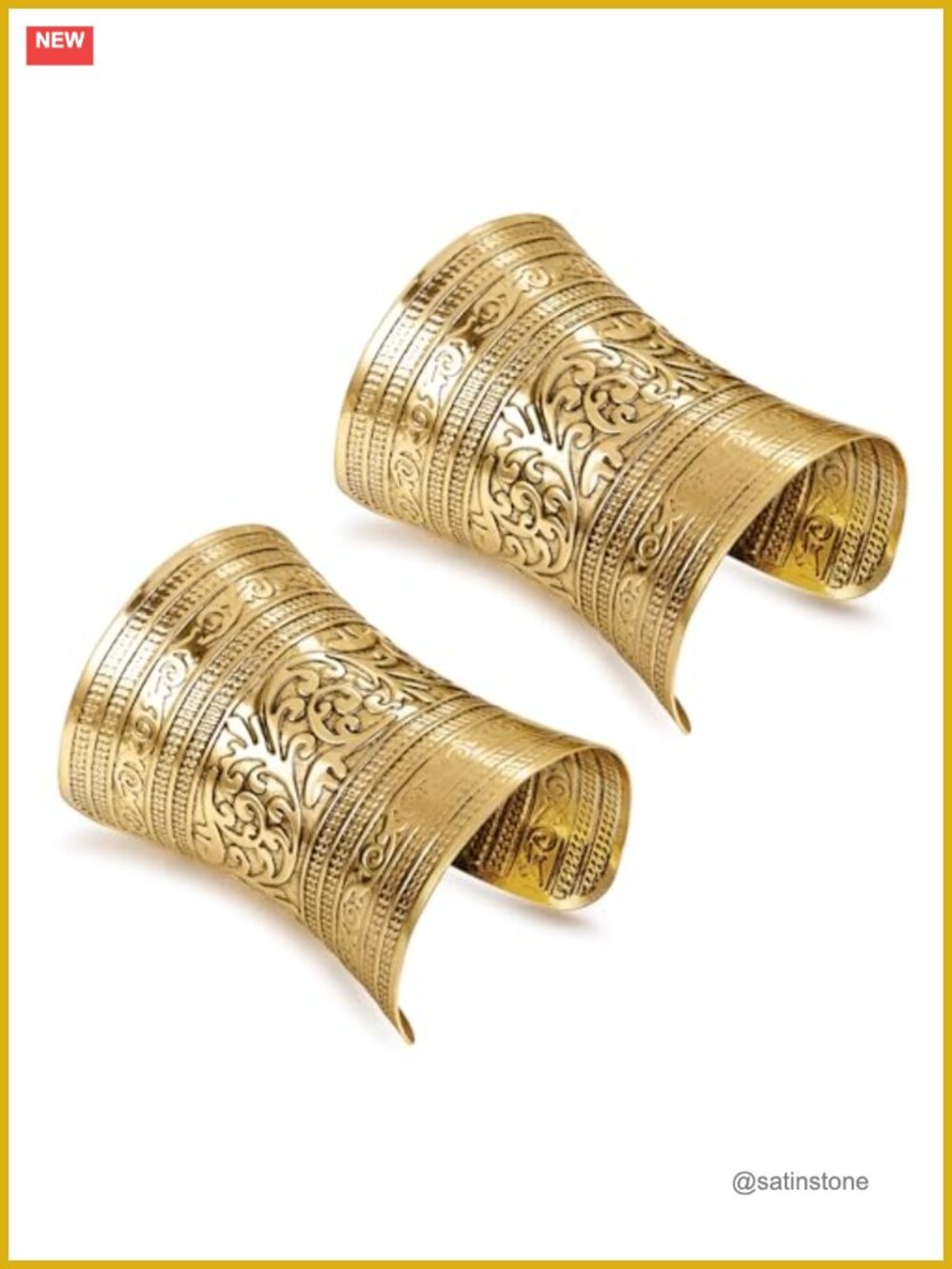 2PC Vintage Chunky Cuff Bracelet Belly Dance Cosplay Costume Set
